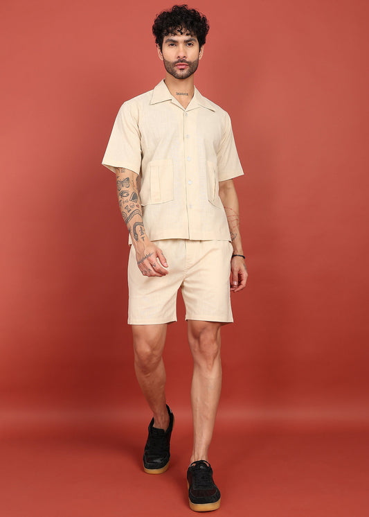 The Life Co2.  Cotton Linen Relaxed Shirt & Shorts