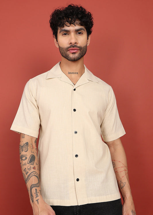 Ivory Bloom Back-Print Shirt