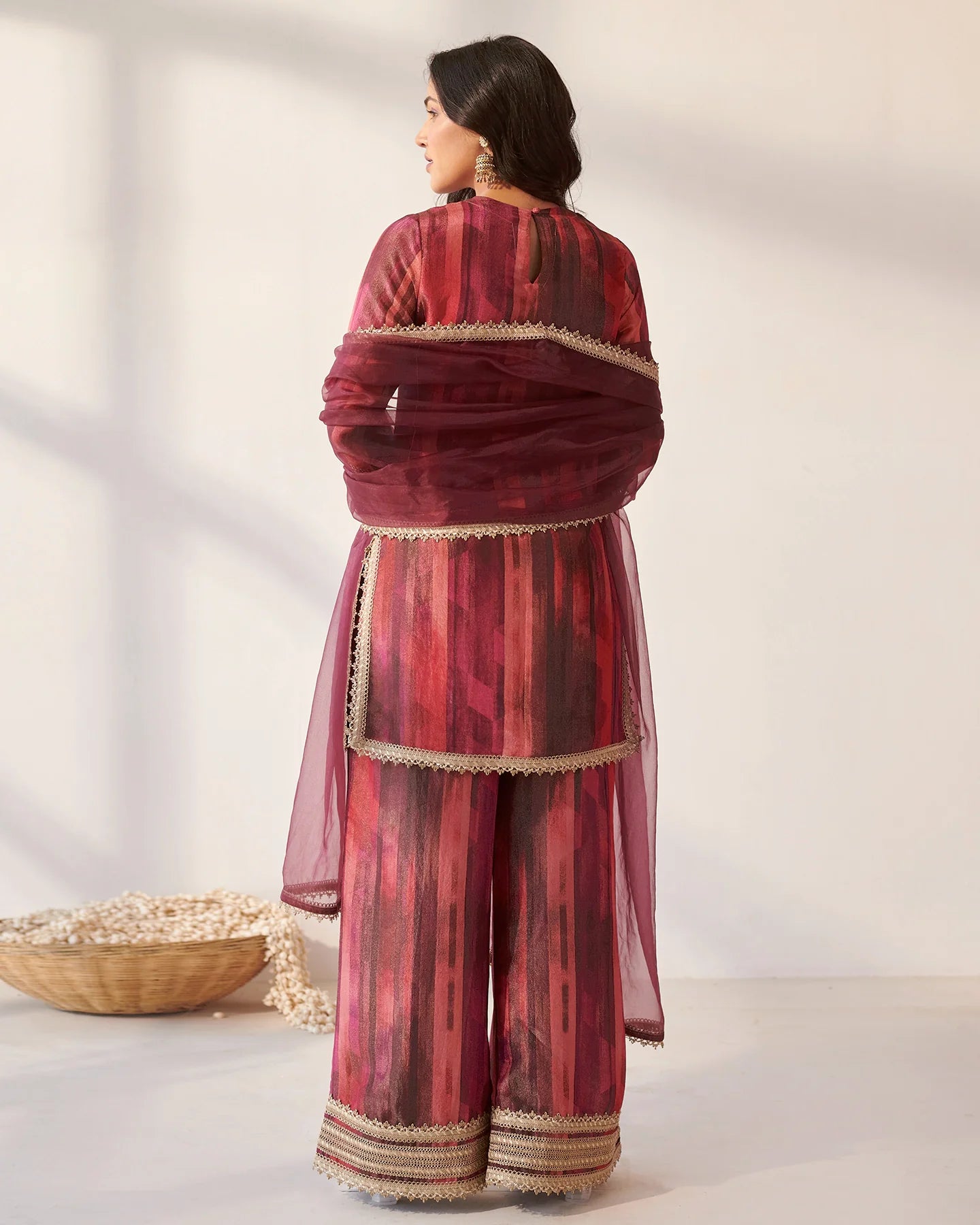 Magenta Gota Work Suit Set