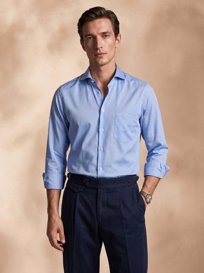 Slim Fit Cotton Blue Formal Shirt for Men (FORMA)