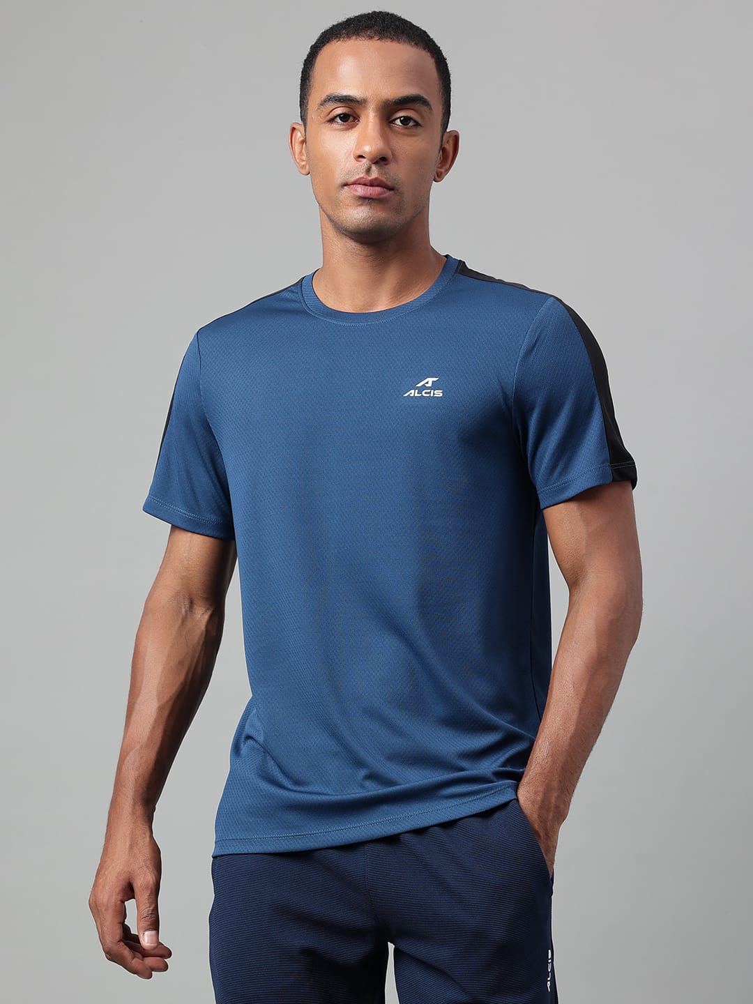 Alcis Men's Denim Anti-Static Drytech+ Slim-Fit Training Tee