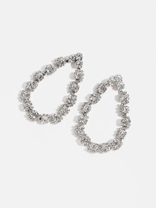 Sparkling Raindrop Drop Earrings
