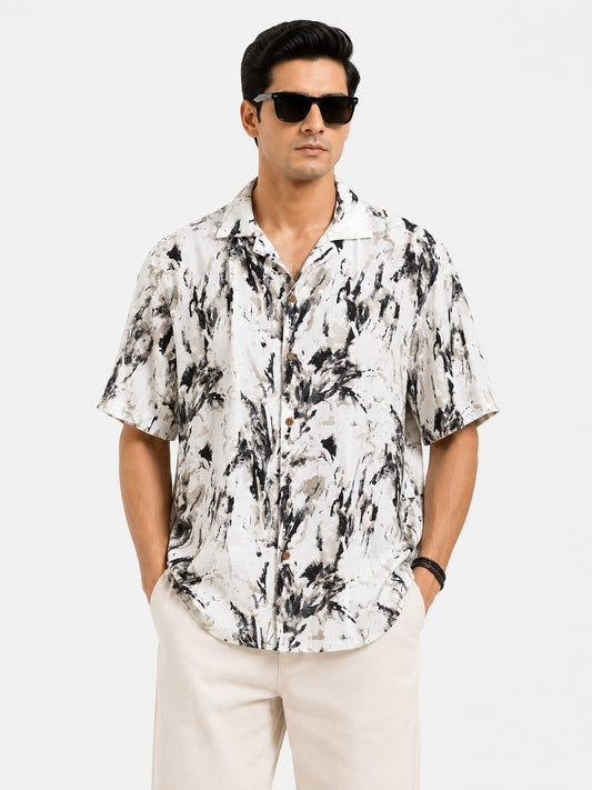 White & Blue Resort Shirt