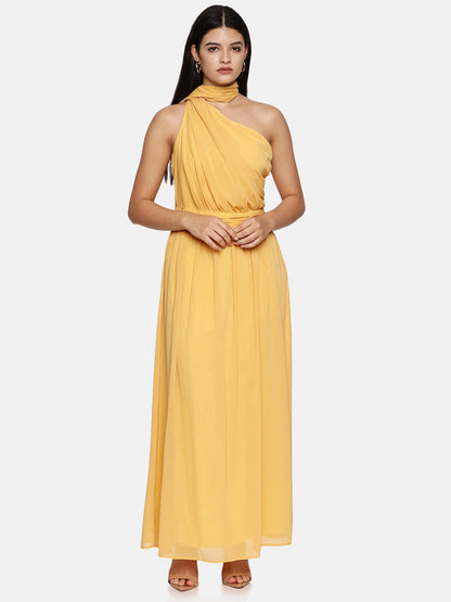 Buy solid yellow dresses for women 