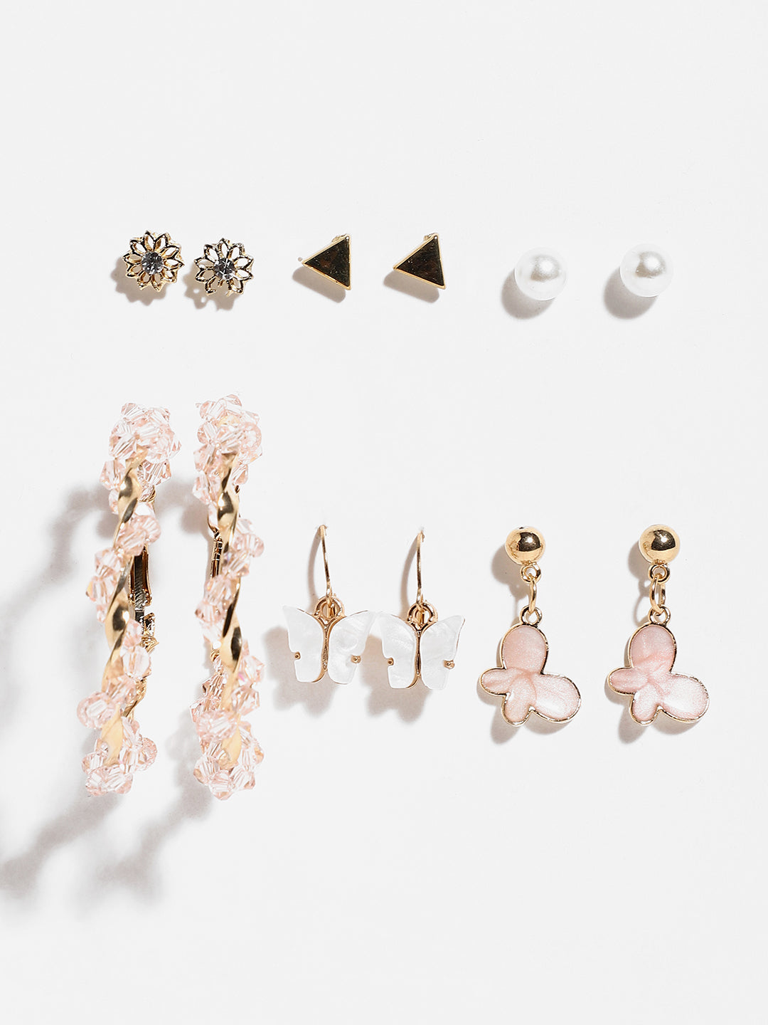 Pack of 6 Rose Gold Earrings