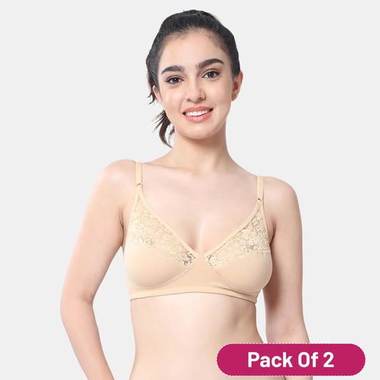 Envie Non-Padded Non-Wired 3/4th Coverage Minimiser Lace Bra