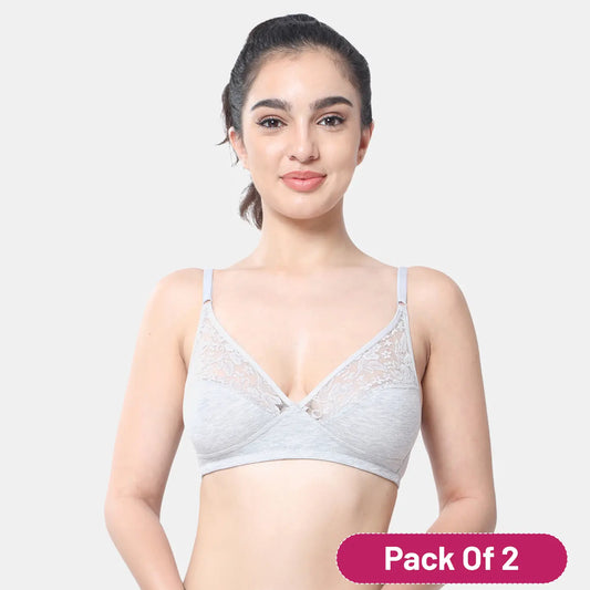 Envie Non-Padded Non-Wired 3/4th Coverage Minimiser Lace Bra