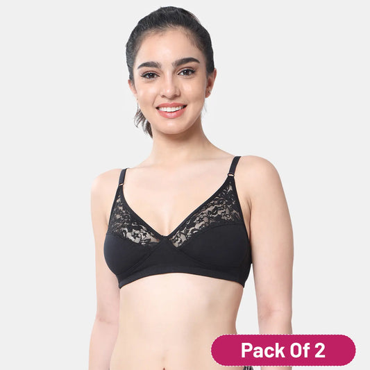 Envie Non-Padded Non-Wired 3/4th Coverage Minimiser Lace Bra