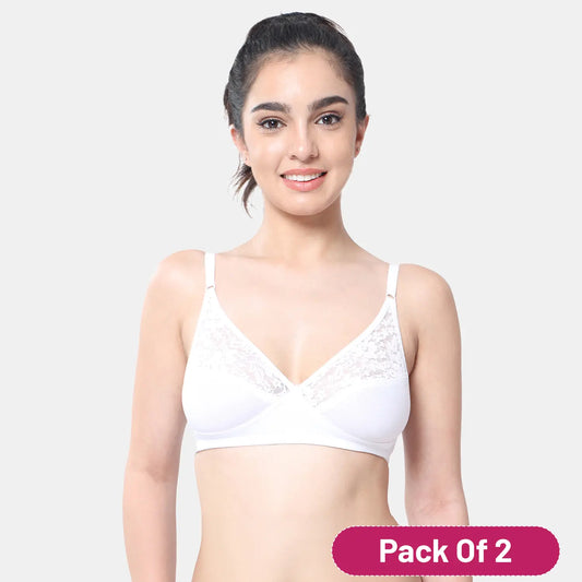 Envie Non-Padded Non-Wired 3/4th Coverage Minimiser Lace Bra