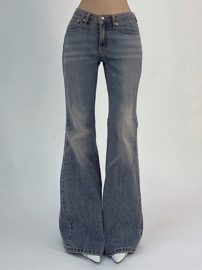 Ash Blue Tinted Y2K Bootcut Jeans