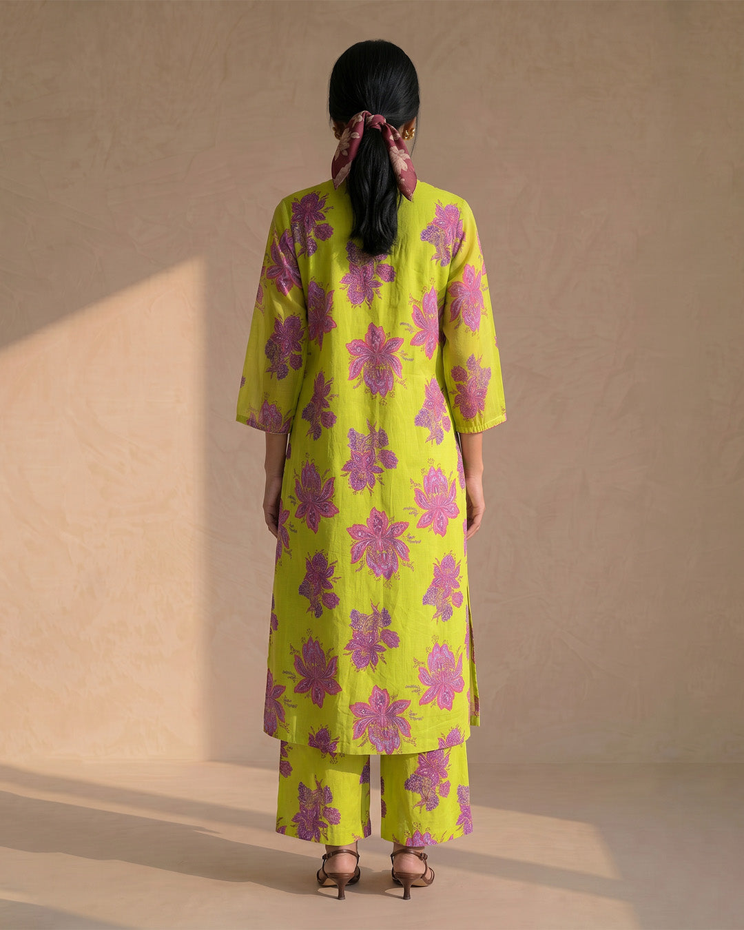Yellow Bloom Floral Kurta Set