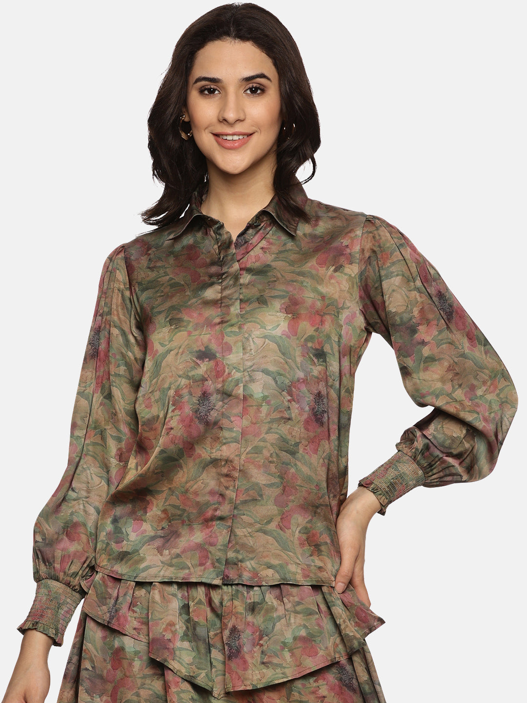 Buy Brown Satin Shirt For women In (SX TO 4XL)