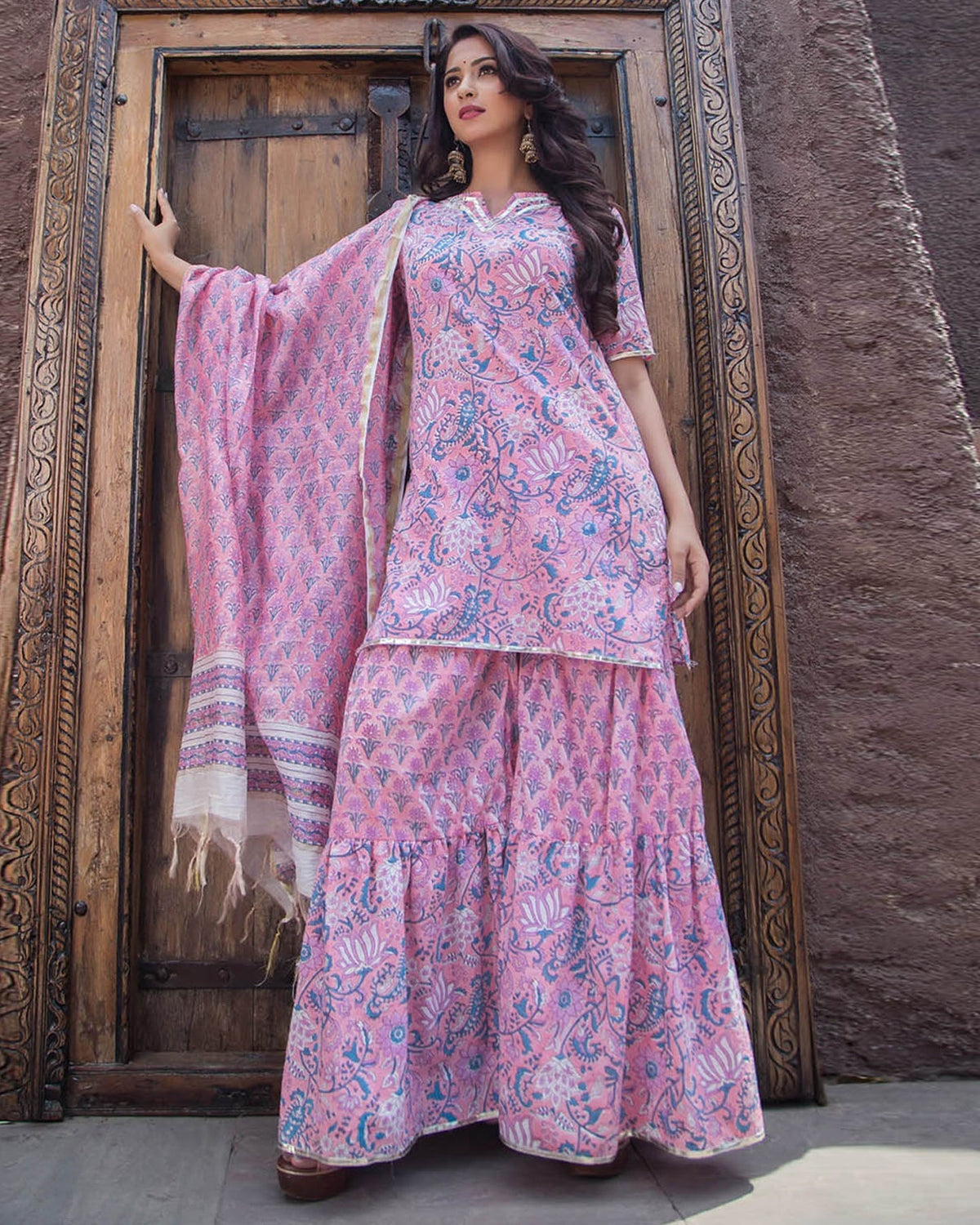 Pink Bagicha Sharara