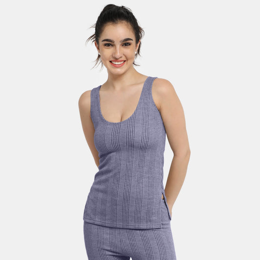 Envie Regular Fit Scoop Neck Thermal Tank Top