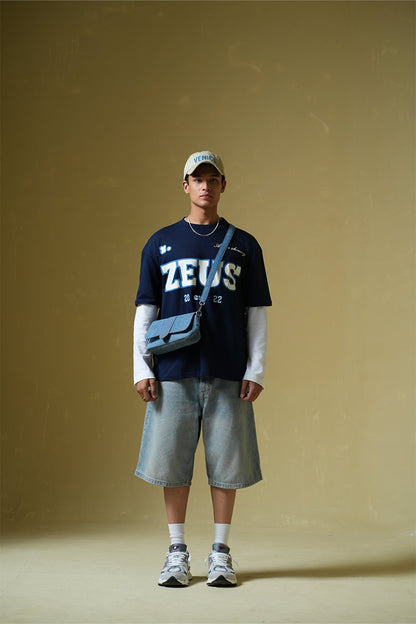 Zeus Heavyweight Full Sleeves Oversized Printed T-Shirt Main Character