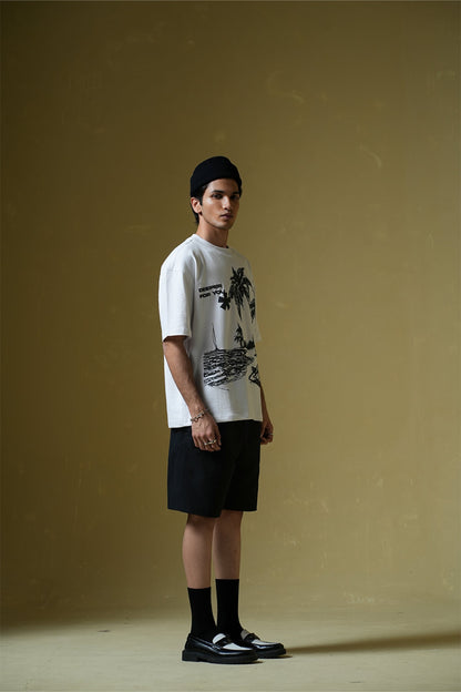 Deeper For You Printed Oversized White T-Shirt Main Character