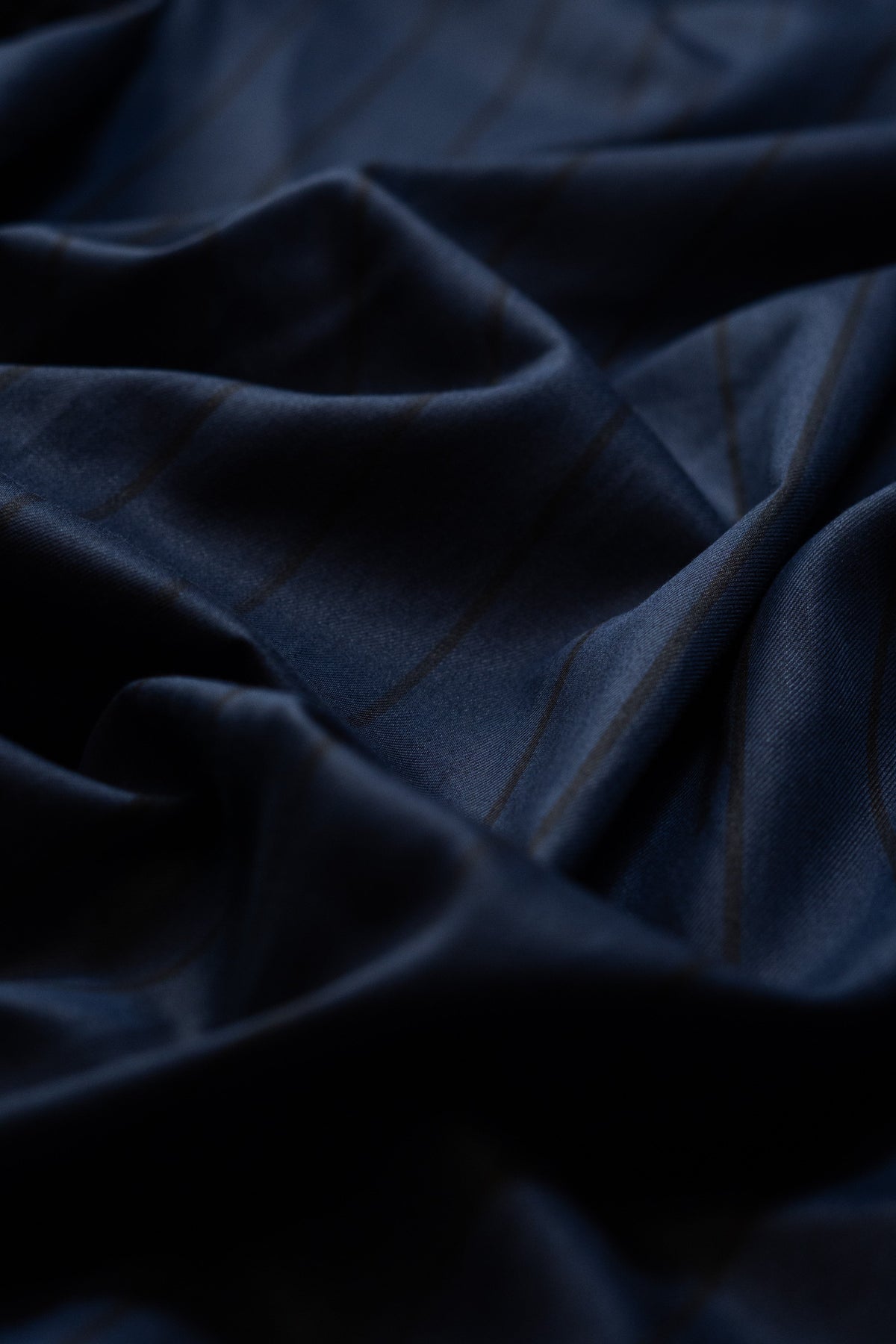 Navy Blue Regular Fit Striped Formal Cotton Blend Shirt for Men (LIVIA)