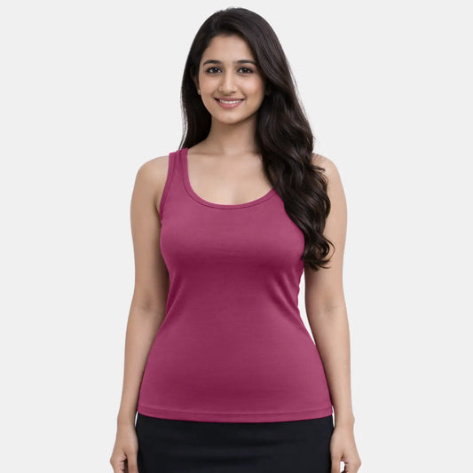 Envie Regular Fit U-Neck Short Length Tank Top