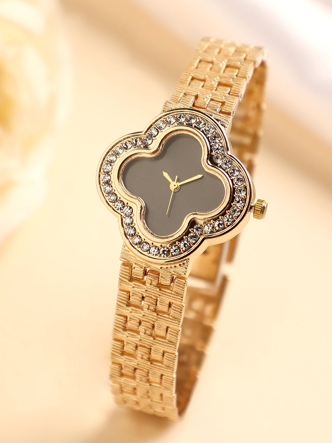 Embellished Clove Watch - Gold