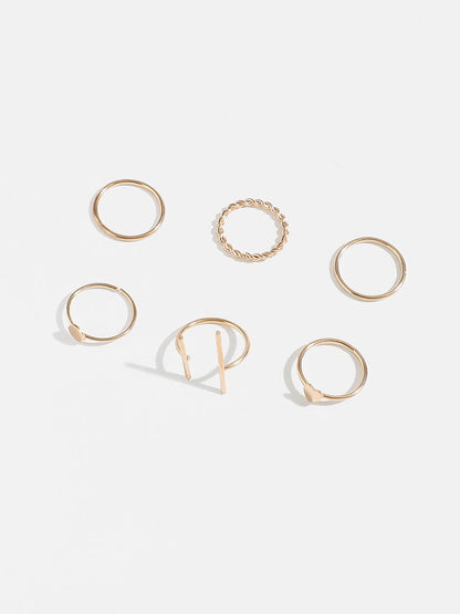 Pack of 6 Sleek RIngs