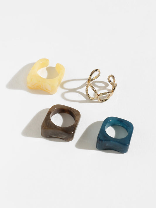 Pack of 4 Colorful Cascades