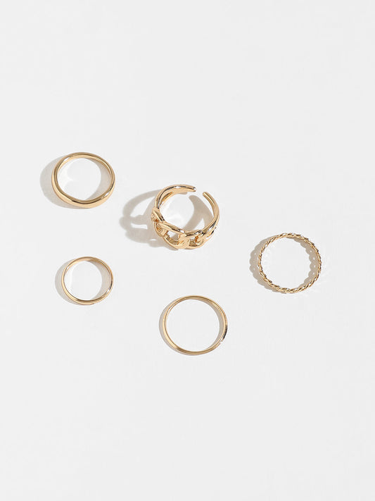 Pack of 5 Elegant Rings