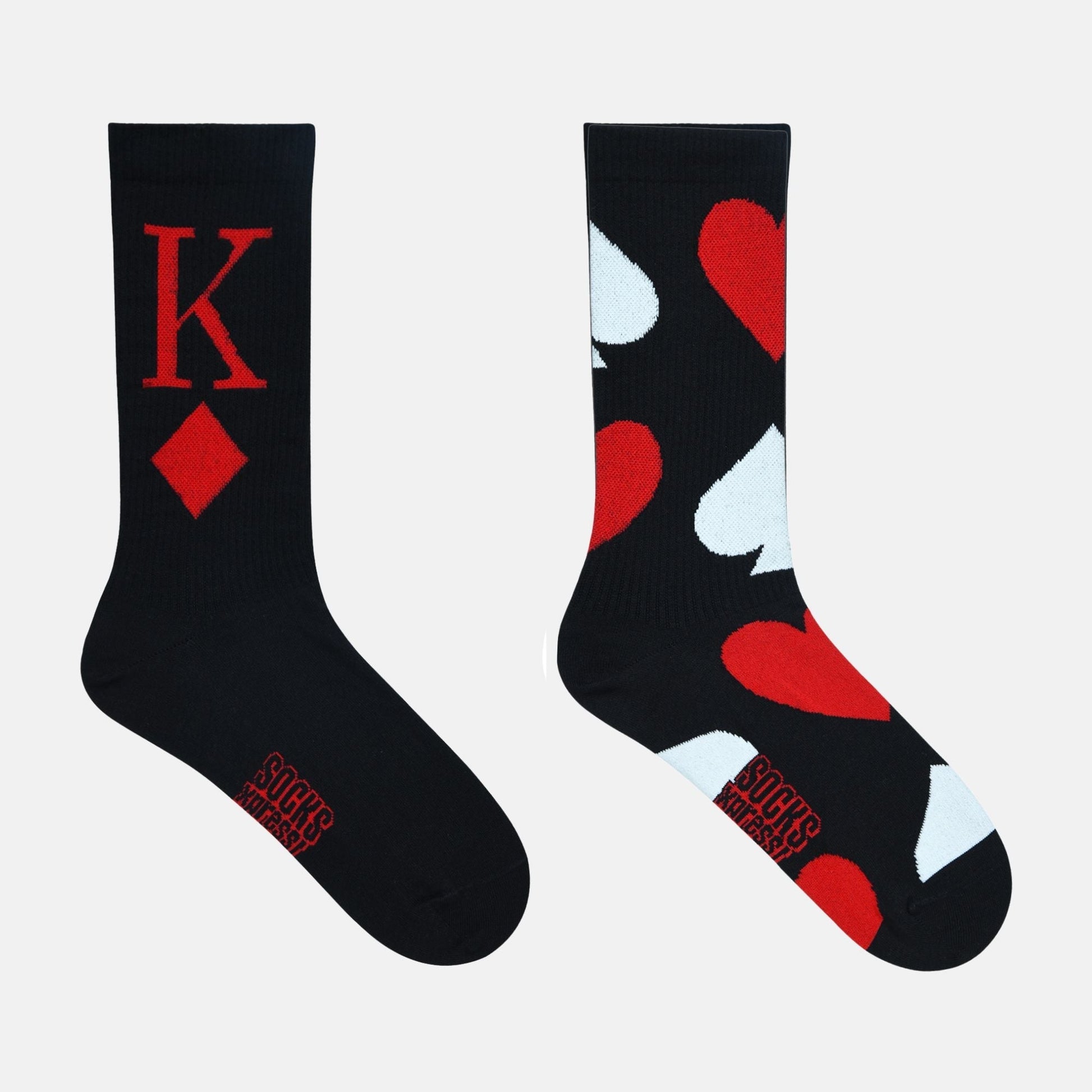 Men’s Bicycle Poker Themed Crew Socks SocksXpress