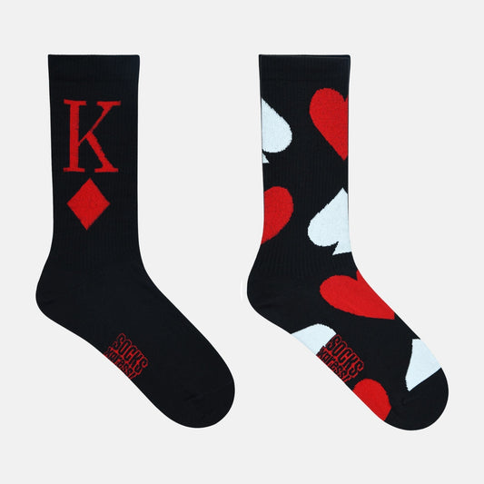 Men’s Bicycle Poker Themed Crew Socks SocksXpress
