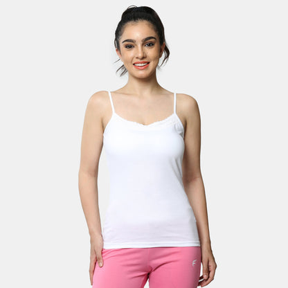 Envie Contour Fit Round Neck Short Length Lace Camisole