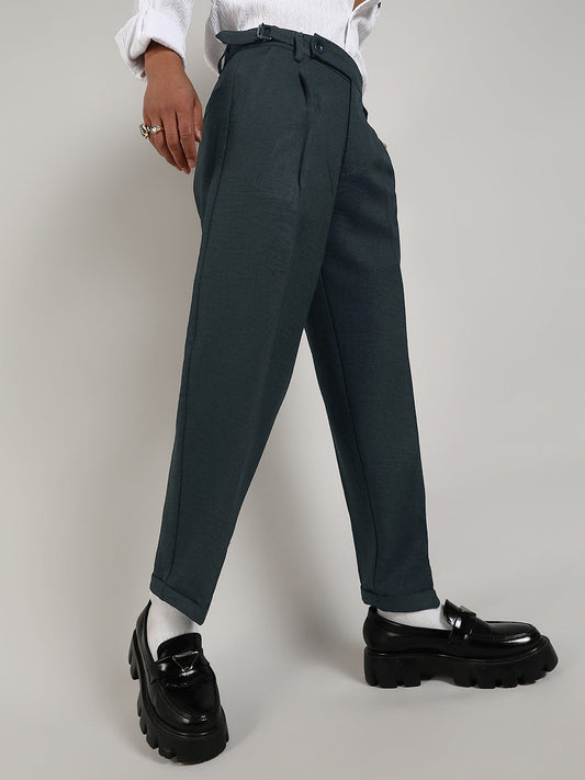 Tailored Linen-Blend Trousers