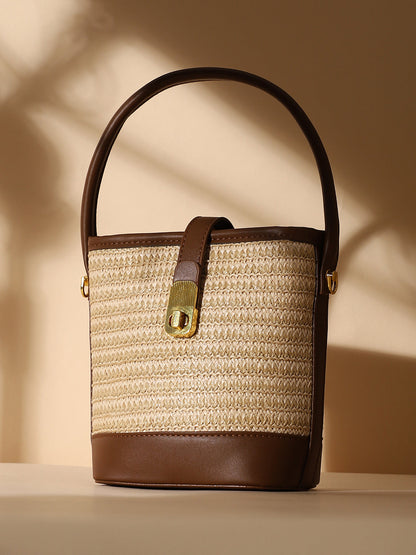 The Portofino Bucket Bag - Jute Beige