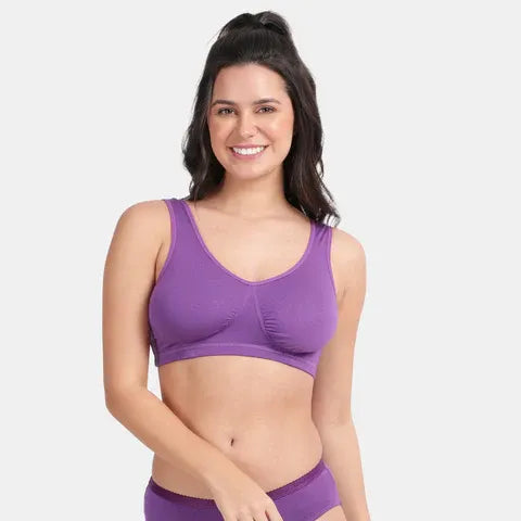Purple sleeping bra Envie non padded non wired full coverage comfortable night wear bra for daily use