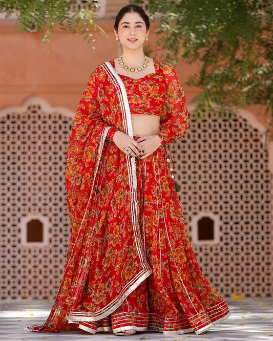 YUKTI FLORAL LEHENGHA SET