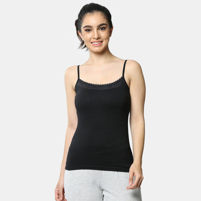 Envie Contour Fit Round Neck Short Length Lace Camisole