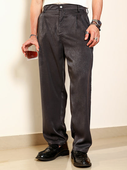 Black Pleated Trousers