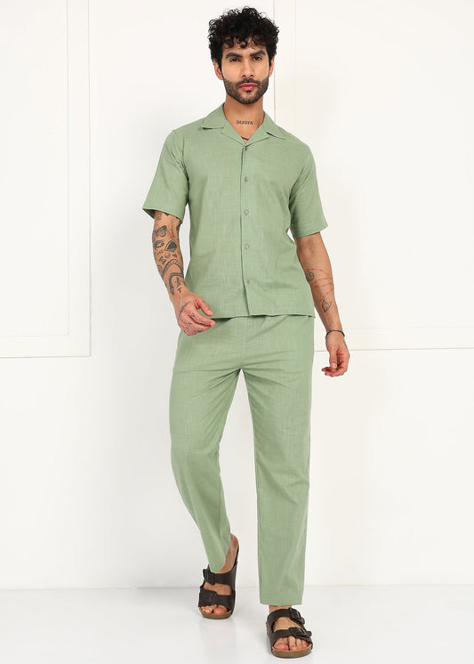 Fabmade Sage Flow Linen Co-Ord Set