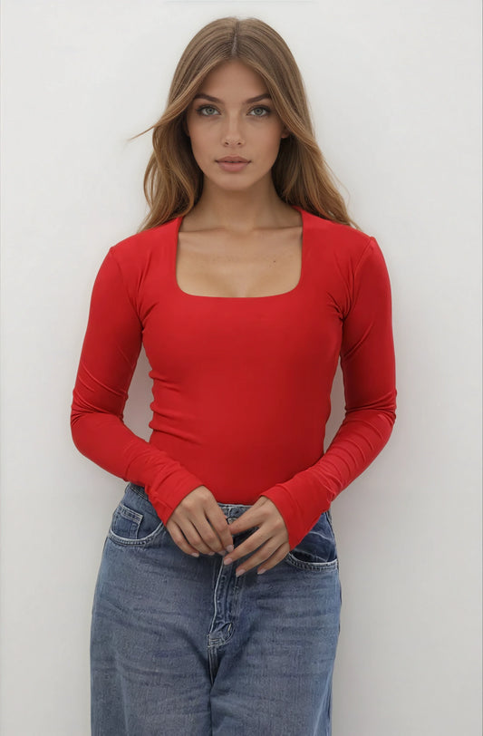 MWB Square Neck Full Sleeves Top