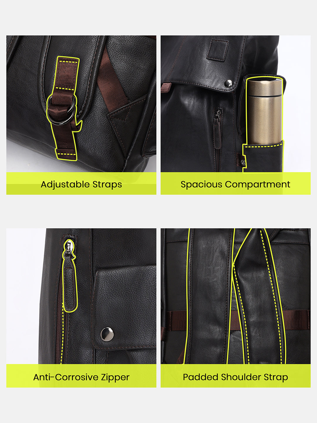 Men's The Side Pouch Backpack - Coffee Brown