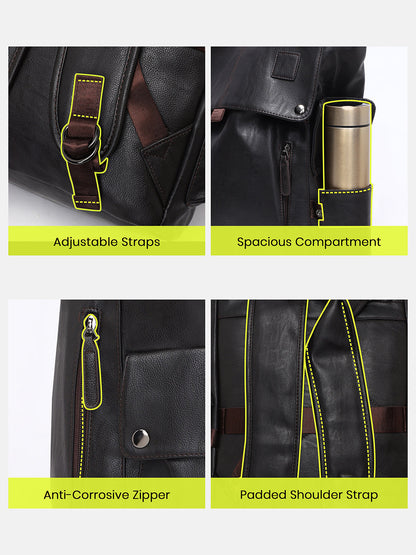 Men's The Side Pouch Backpack - Coffee Brown