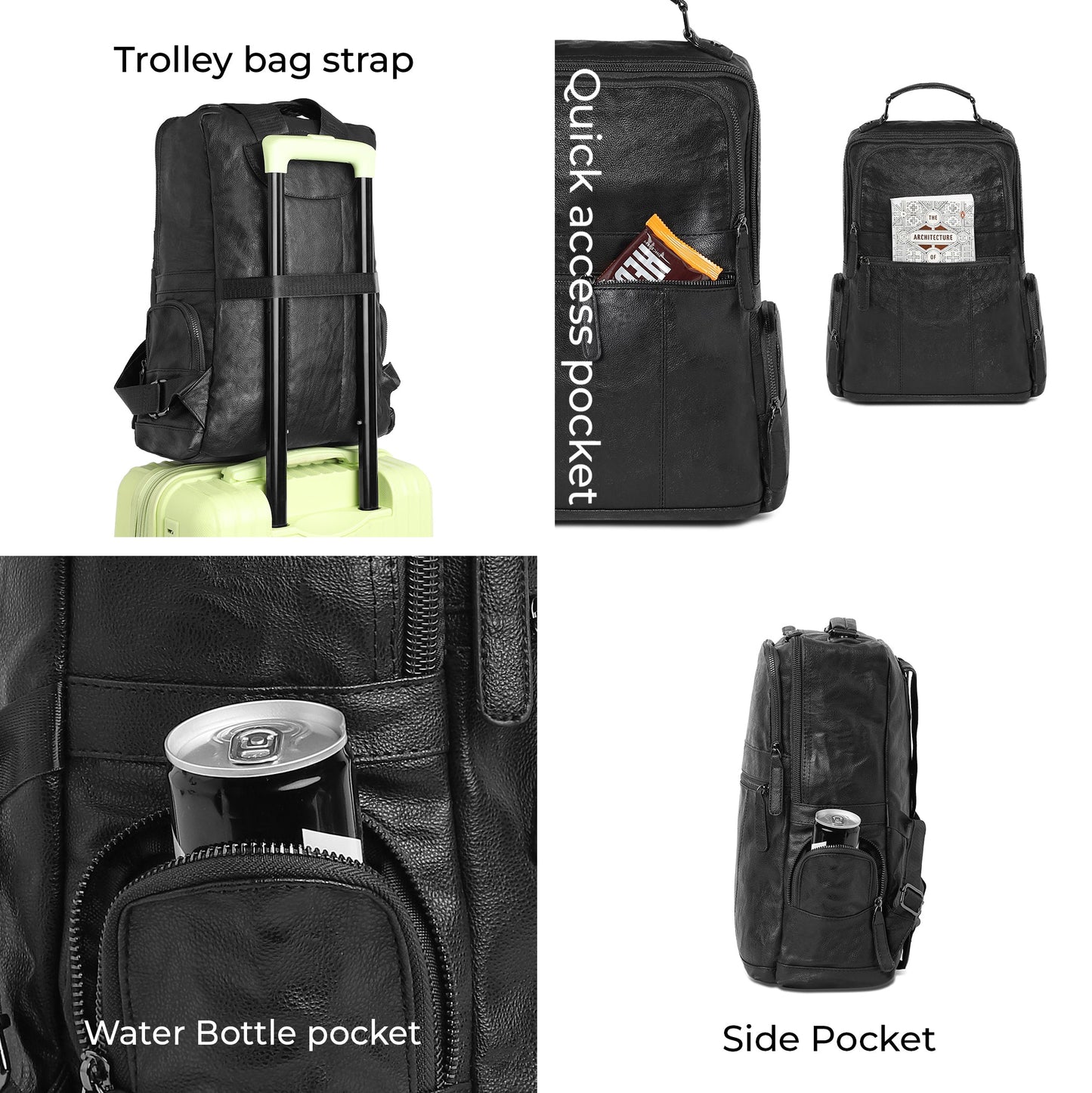 The Urban Safari Backpack - Midnight Black