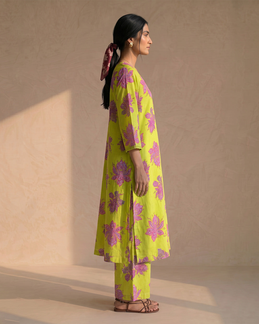 Yellow Bloom Floral Kurta Set