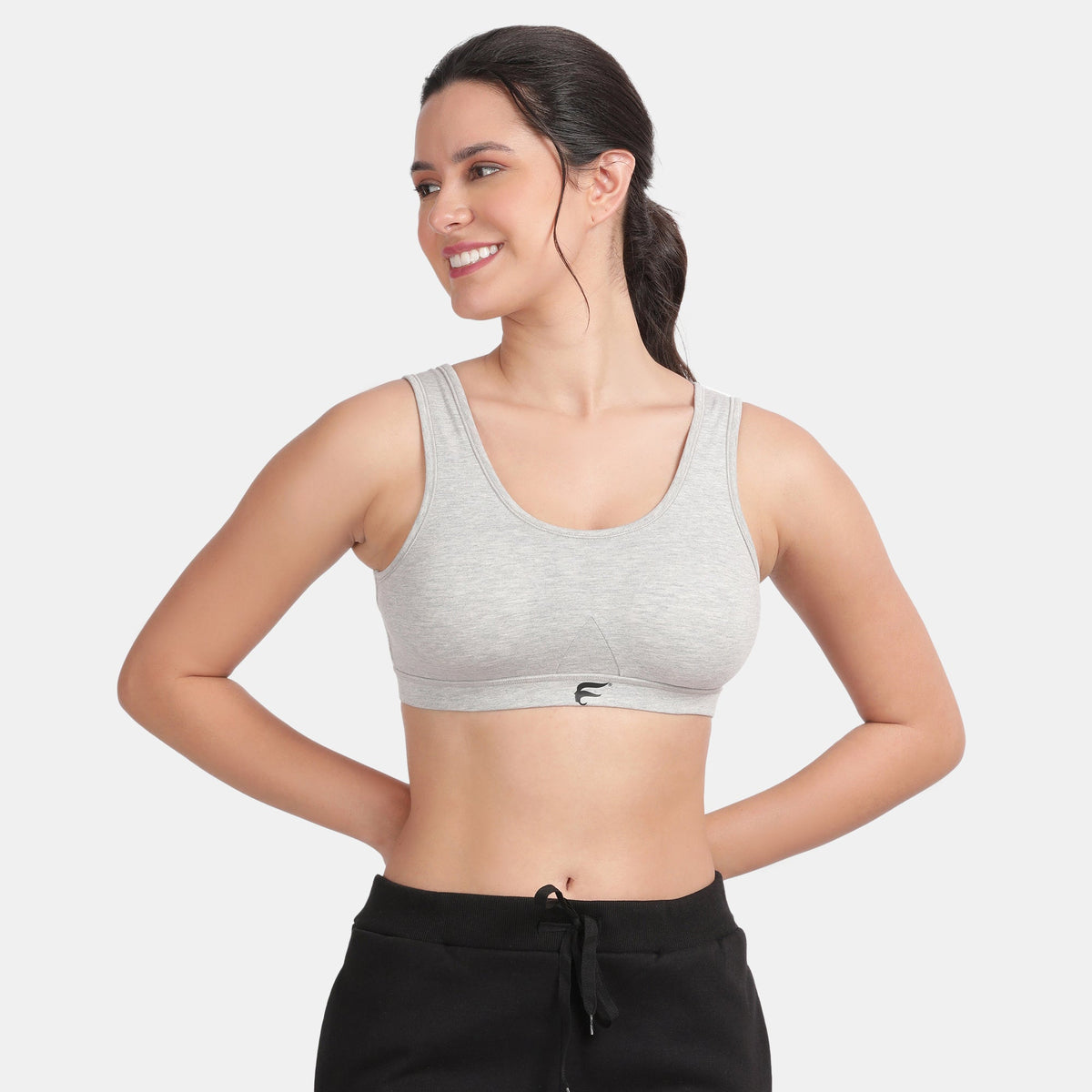Envie Padded Non-Wired 3/4th Coverage Racerback Sports Bra