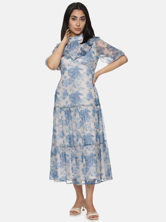 Buy high neck midaxi dress for women
