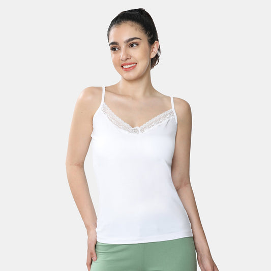 Envie Regular Fit V-Neck Short Length Lace Camisole
