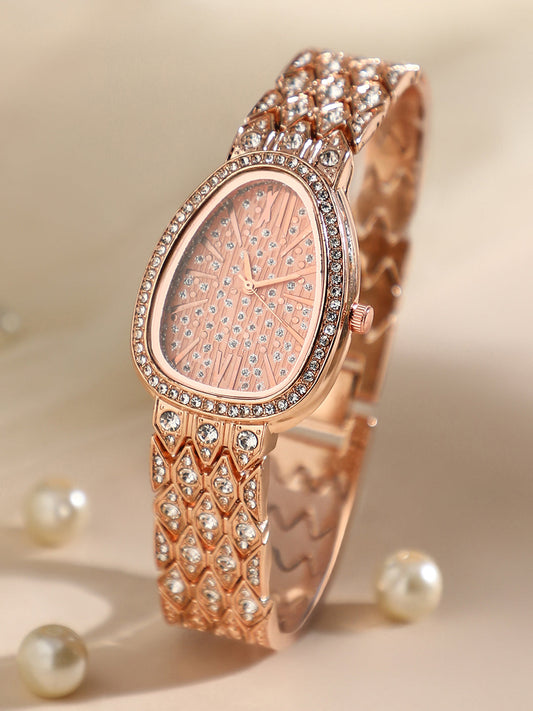 The Roman Ophidian Oval Watch - Rose Gold
