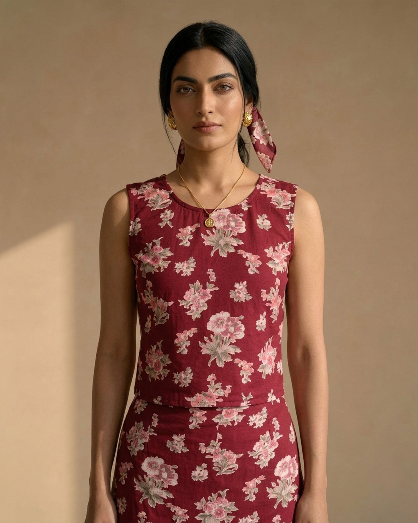Red Floral Co-ord Set