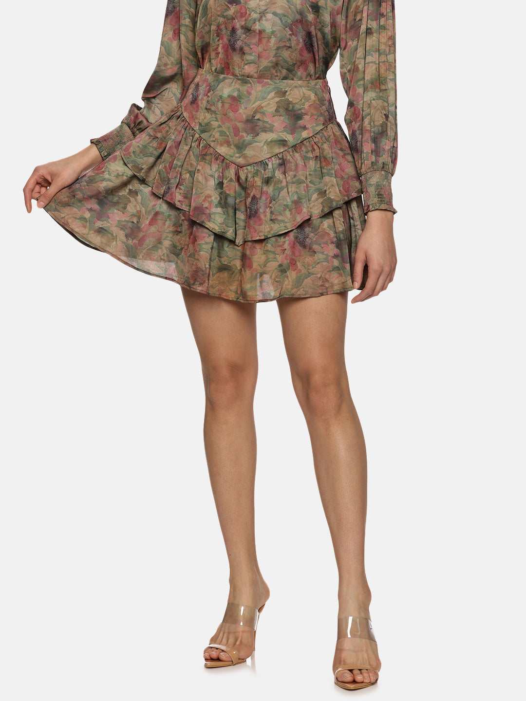 Buy Brown Mini Skirt For Women 