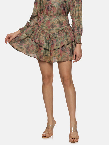 Buy Brown Mini Skirt For Women 