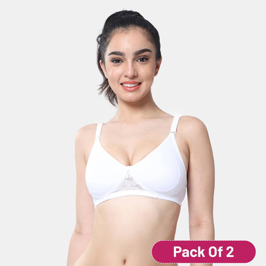 Envie Non-Padded Non-Wired Full Coverage T-Shirt Lace Bra