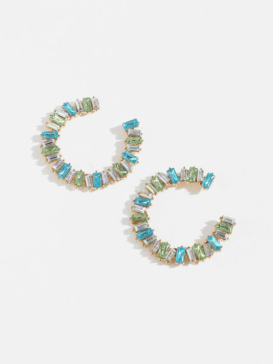 Aqua Elegance Stud Earrings